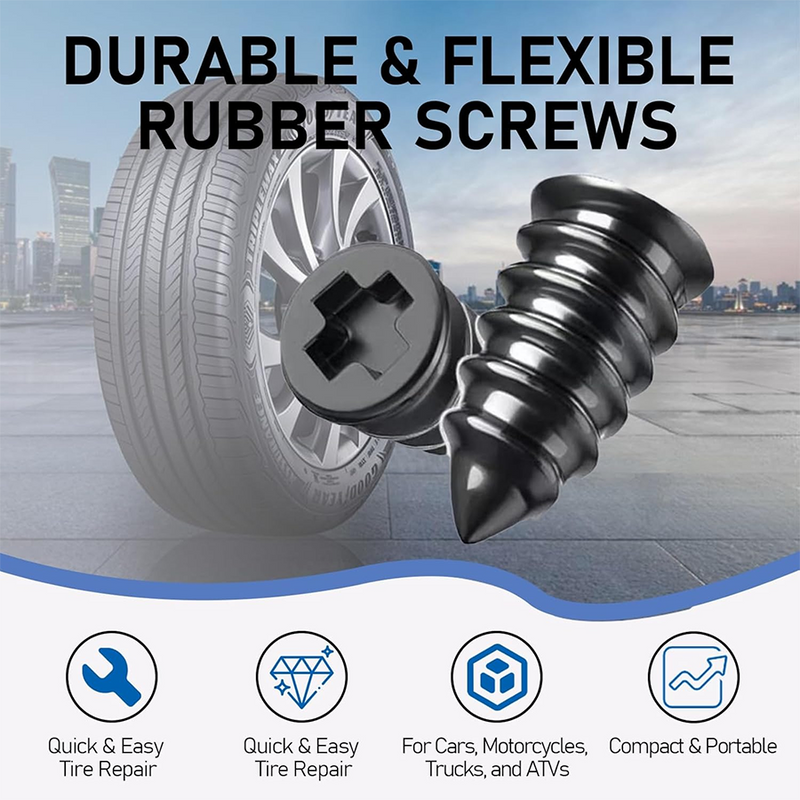 🔥 Last Day 50% OFF 🔥 60PCS Self-Sealing Tire Repair Rubber Nails Kit with 2 Sizes