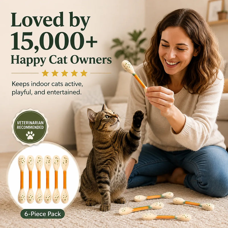 🥳2026 HOT SALE🥳💞50K+ SOLD!💛✨ BUY 2 GET 1 FREE 🏆 Giant Catnip Swab Toys 🧼