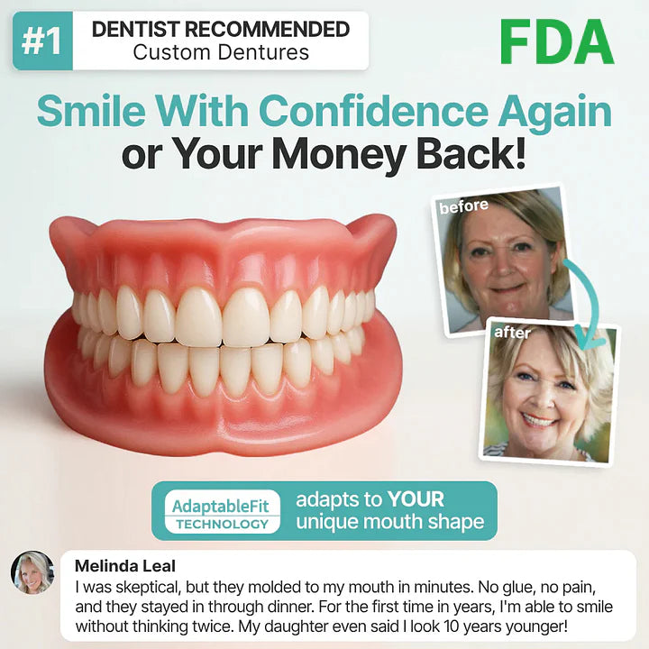 Advanced Custom-Fit Functional Dentures 🦷 Smile Confidently Again in Just 3 Minutes No Dentist Needed! (2)