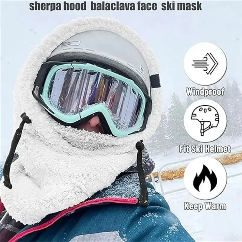 FleeceFlex - Masque de ski à capuche en sherpa