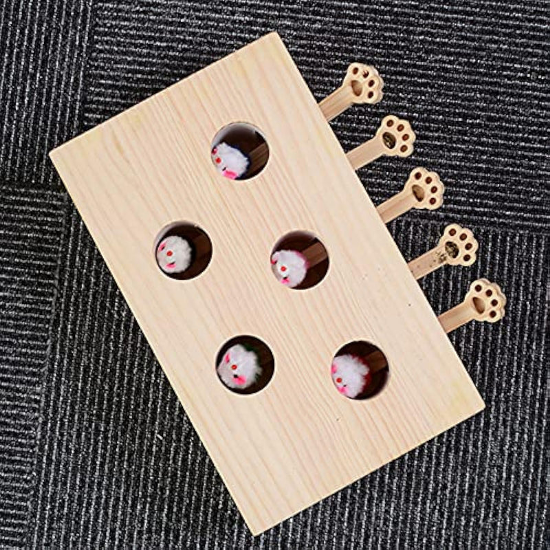 Jouets interactifs en bois pour chats 