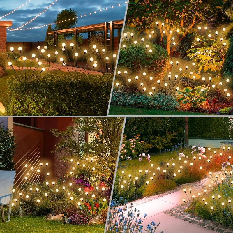 SolarBloom: Solar Firefly Garden Stake Lights