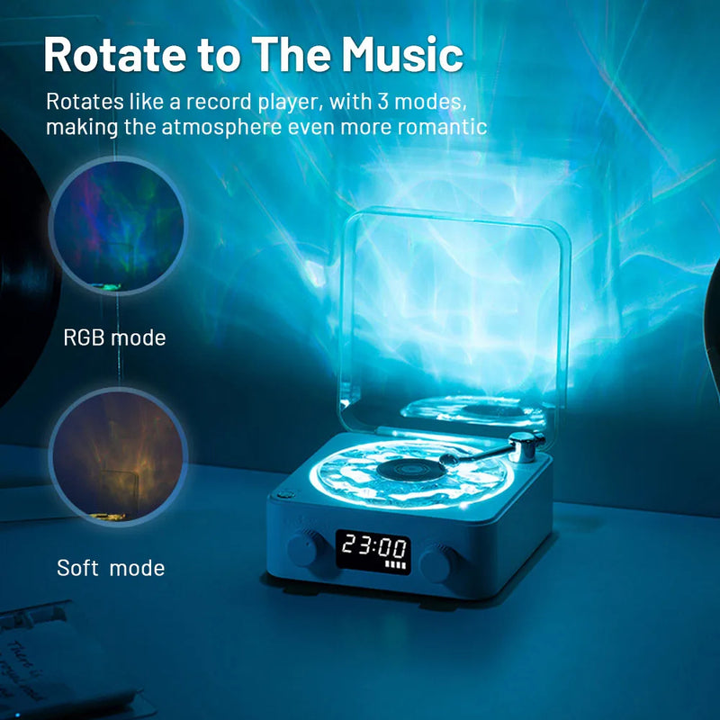 2024 Waves Retro Bluetooth Vinyl Record Player