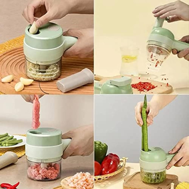 Ensemble de coupe-légumes électrique 4 en 1