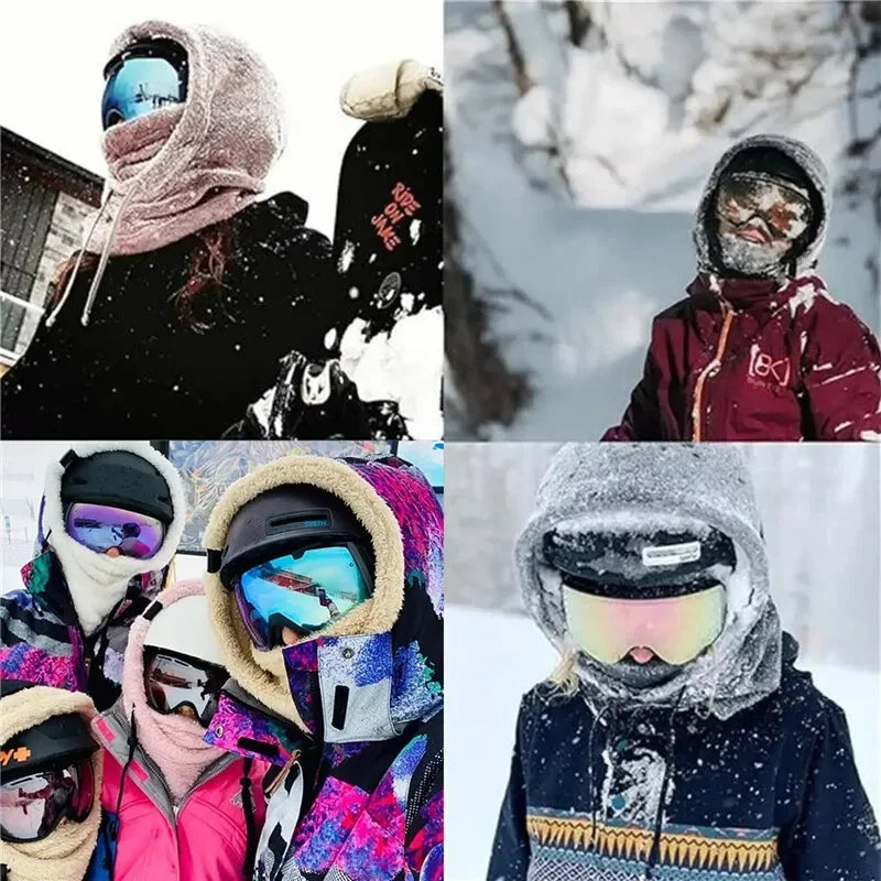 FleeceFlex - Masque de ski à capuche en sherpa