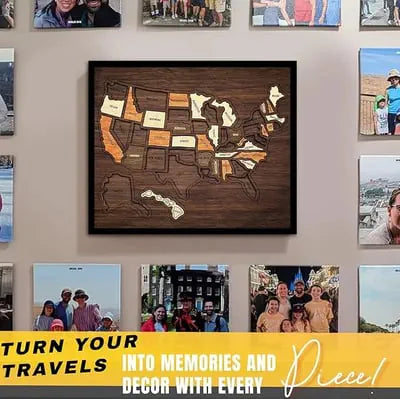 🔥Limited Time 49% off🔥 – USA Wooden Travel Map Puzzle for Adventure Lovers