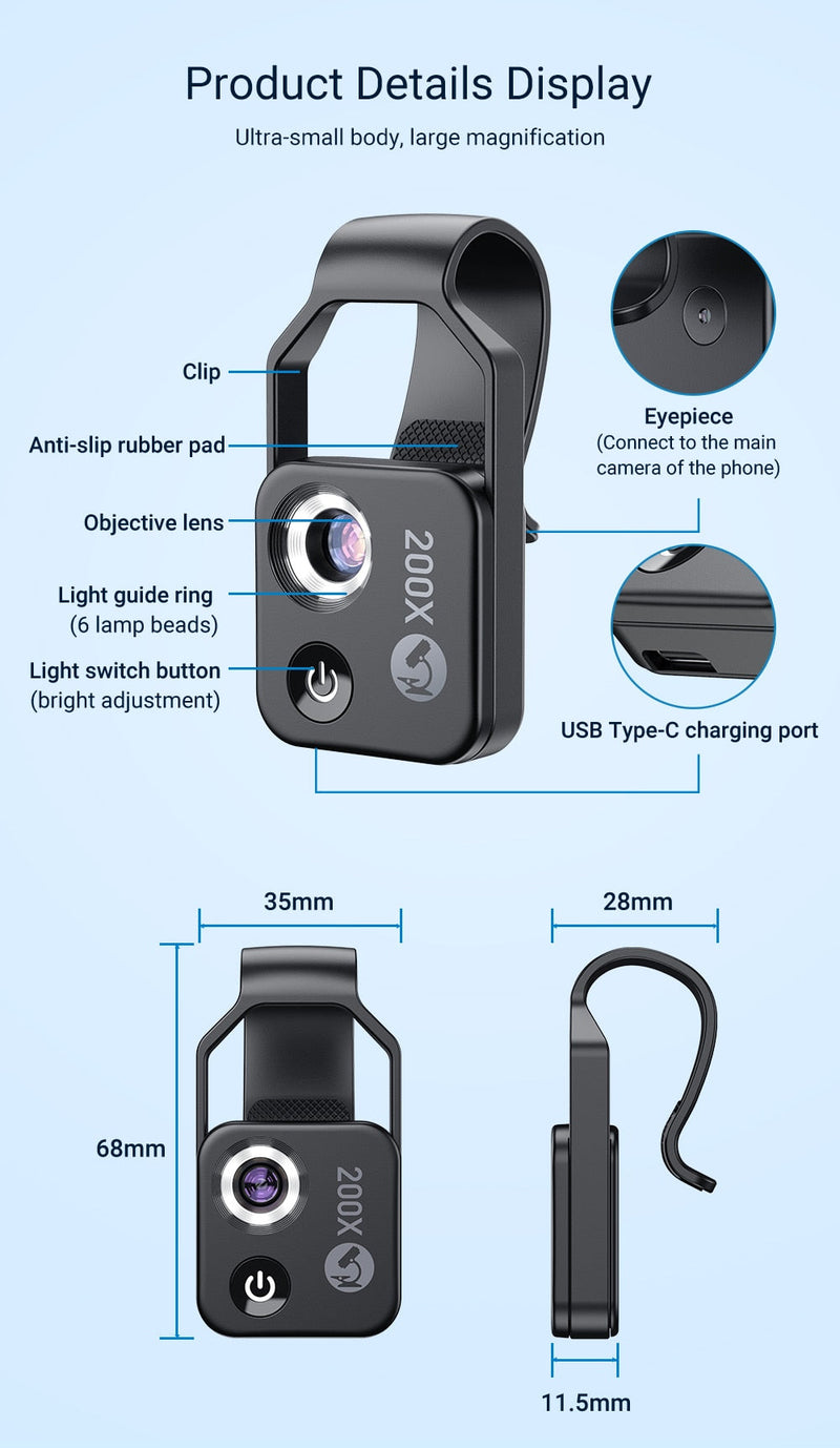 200X Mobile Microscope