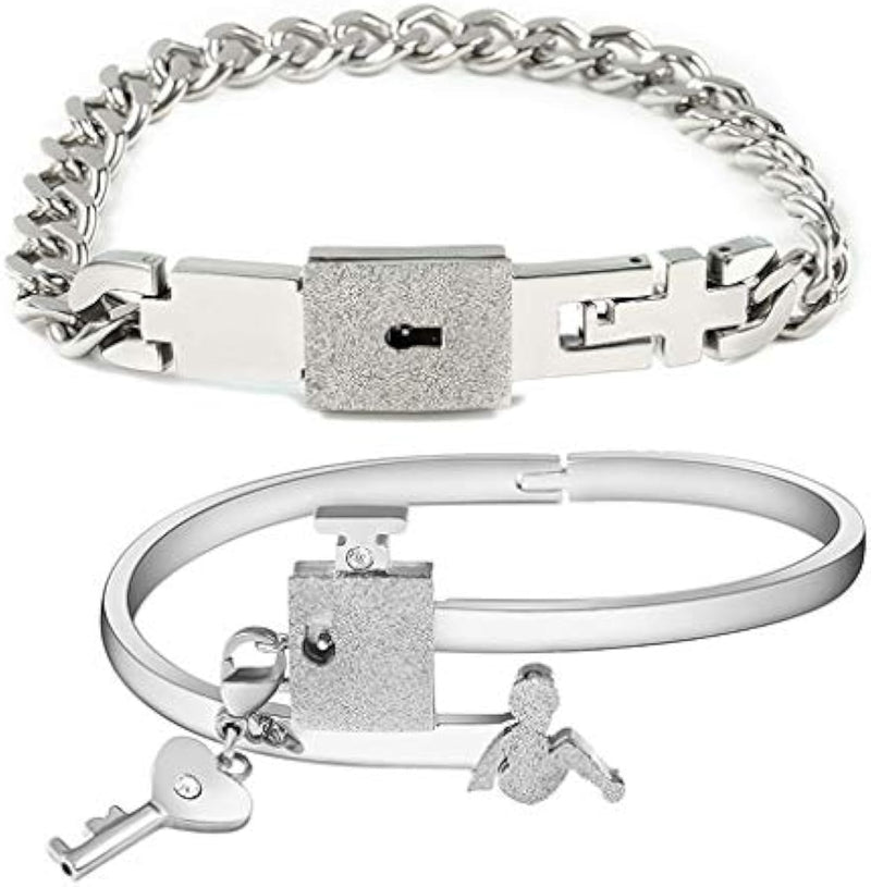 Bracelets Love Heart Key Lock