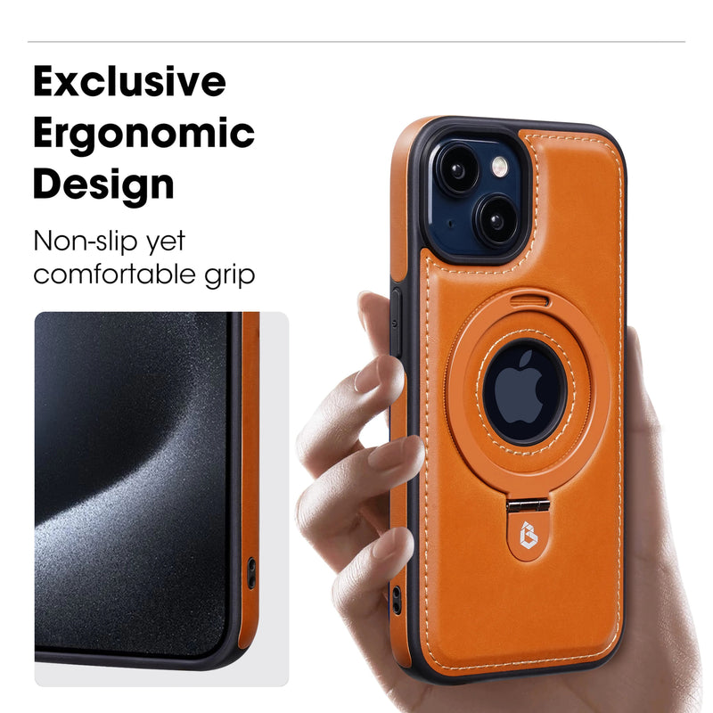 LuxGuard - Étui en cuir de luxe avec support invisible pour iPhone