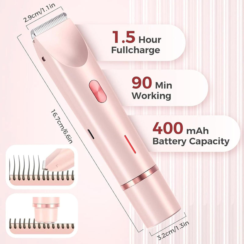 ✨ Silky Glow 2-in-1 Elektrischer Damenrasierer – Für eine glatte, sanfte Haut von Kopf bis Fuß