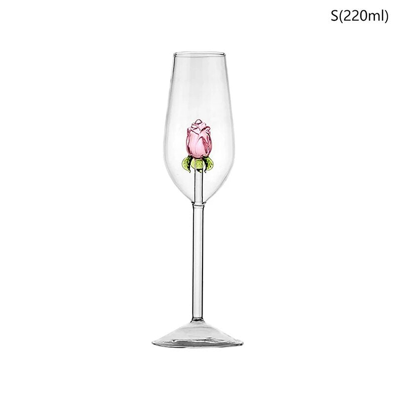Rose Wine Glass