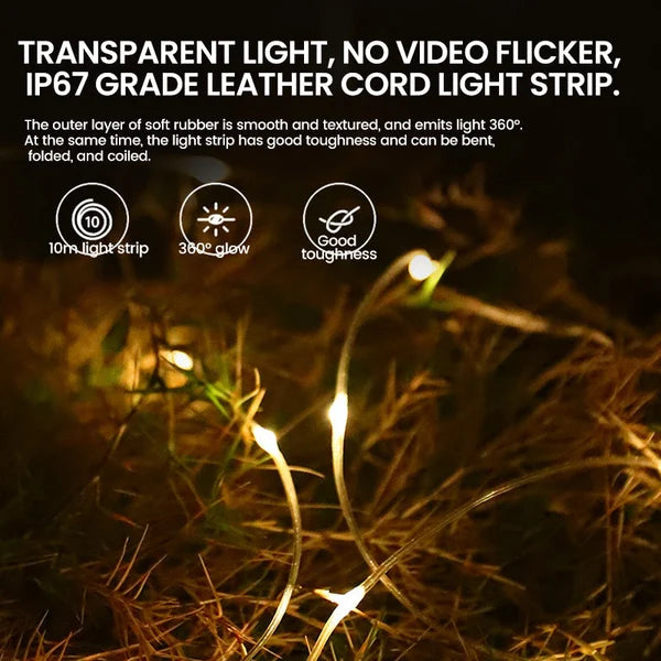 LumiCamp - Guirlande lumineuse portable, étanche et facile à ranger pour l'extérieur