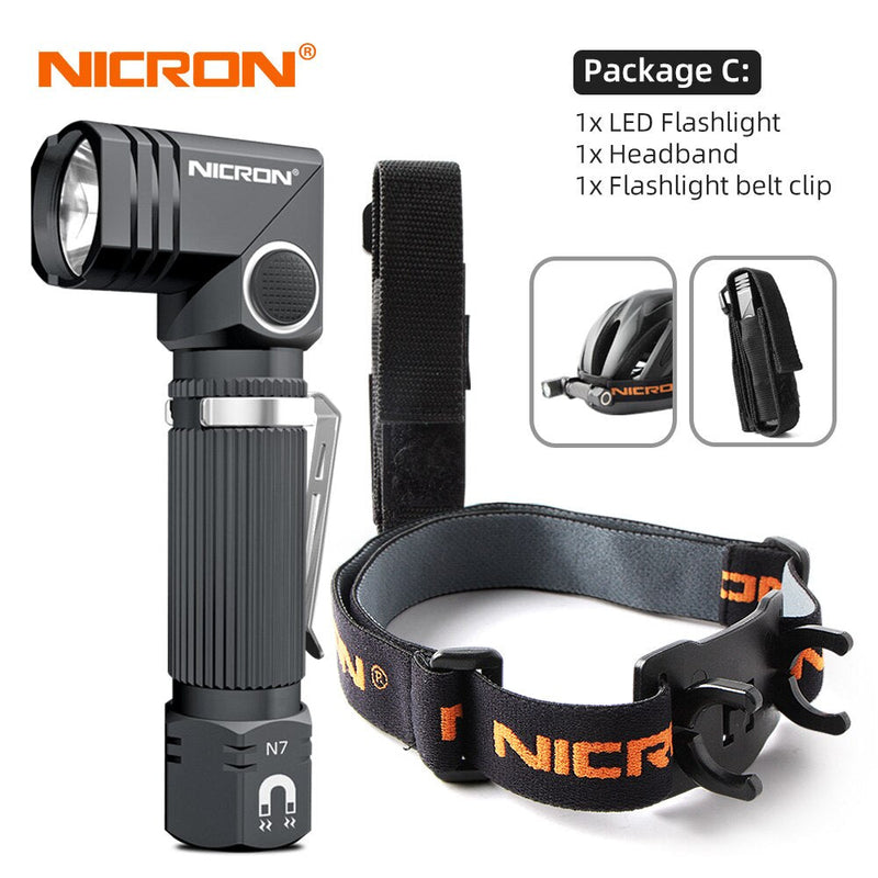 NICRON Outdoor 90 Degree Dual Fuel Flashlight