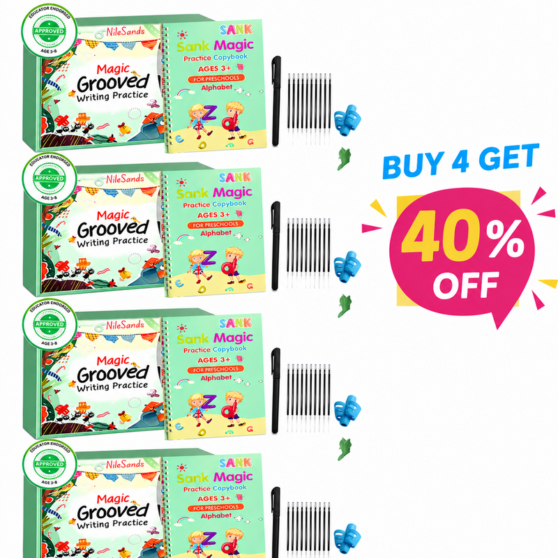 💥LAST DAY SALE 50%OFF💥📚 Kids Practice Copybook Set (4Pcs/Set)