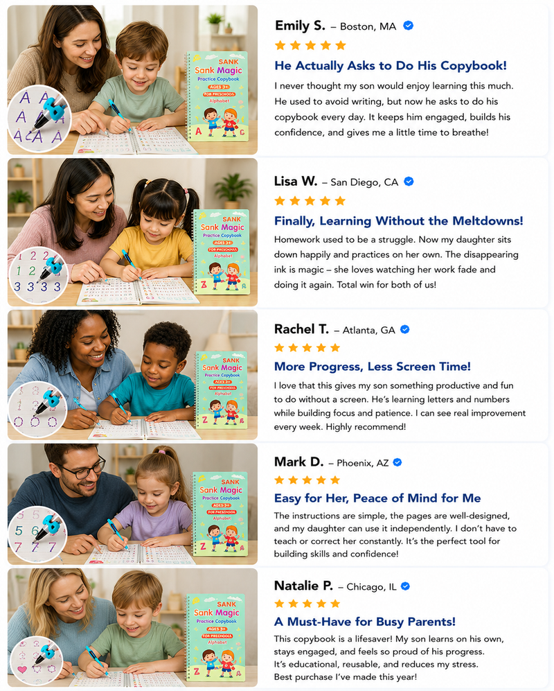 💥LAST DAY SALE 50%OFF💥📚 Kids Practice Copybook Set (4Pcs/Set)