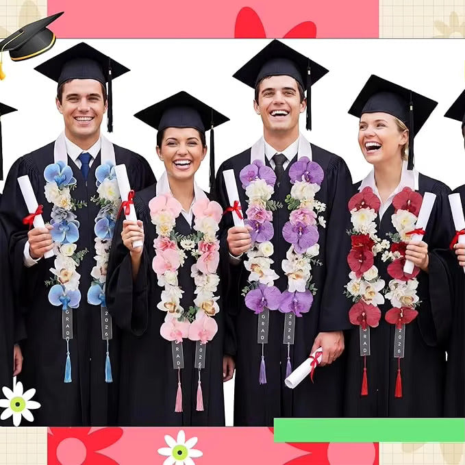 2026 Graduation Artificial Flower Head Wreath & Lei Kit
