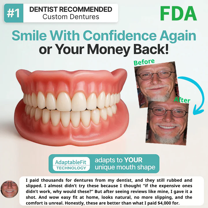 Advanced Custom-Fit Functional Dentures 🦷 Smile Confidently Again in Just 3 Minutes No Dentist Needed! (2)