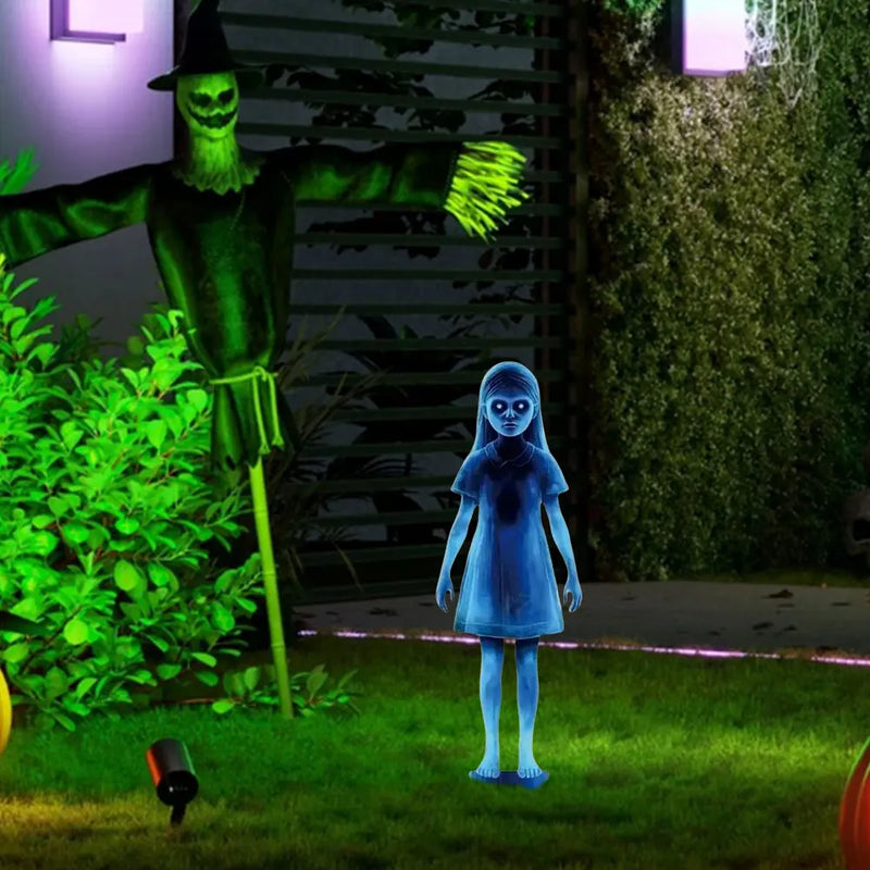 Décoration de jardin fantôme effrayante pour Halloween – Jumelles fantômes en métal 👻