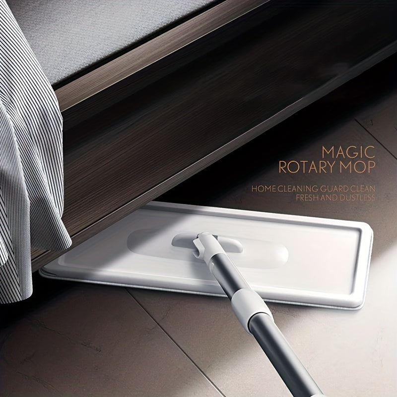 Magic Mop and Bucket Set for Home Floor Cleaning (one set includes 2 microfiber mop pads)