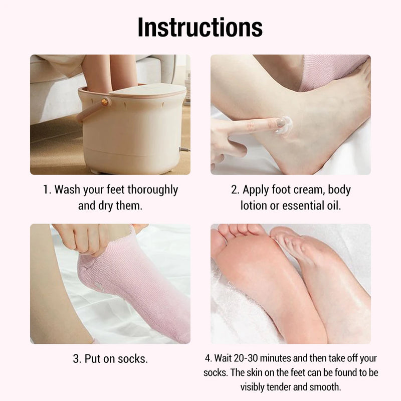 Chaussettes hydratantes en gel HydraSoothe pour talons 