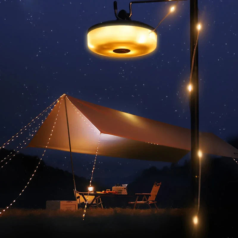 LumiCamp - Guirlande lumineuse portable, étanche et facile à ranger pour l'extérieur