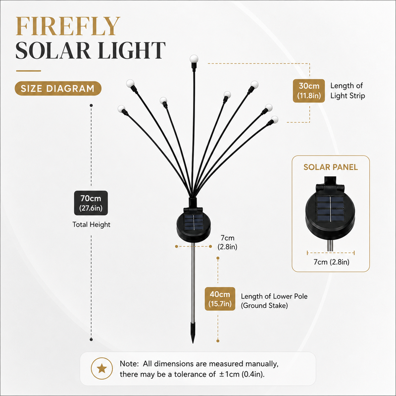SolarBloom: Solar Firefly Garden Stake Lights