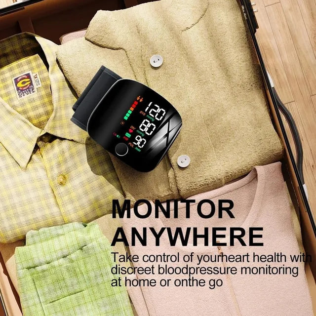 𝐀𝐮𝐭𝐨𝐦𝐚𝐭𝐢𝐜 𝐖𝐫𝐢𝐬𝐭 𝐁𝐏 𝐌𝐨𝐧𝐢𝐭𝐨𝐫™ - Clinically Accurate w/ Large Backlit Display, Adjustable Cuff, Voice Broadcast